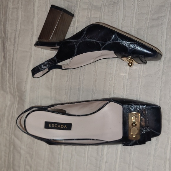 ESCADA☆Leather Sling back pump - Picture 2 of 10
